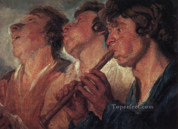 巡回音楽家 フランドル・バロック ヤコブ・ヨルダーンス Oil Paintings